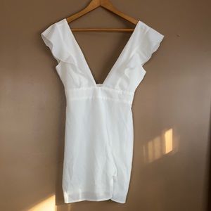 White mini dress